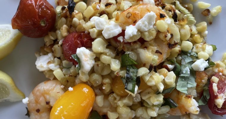 Garlic Butter Shrimp and Corn Sheet Pan Dinner